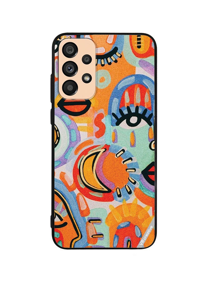 VR CREATIVE Protective Case Cover For Samsung Galaxy A23 Womenart Design Multicolour - Image 1