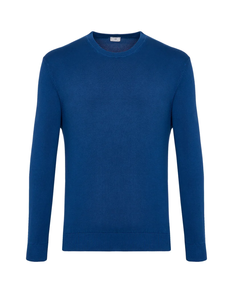 Camicissima FANCY KNIT COTTON FANCY CREW NECK WASHED