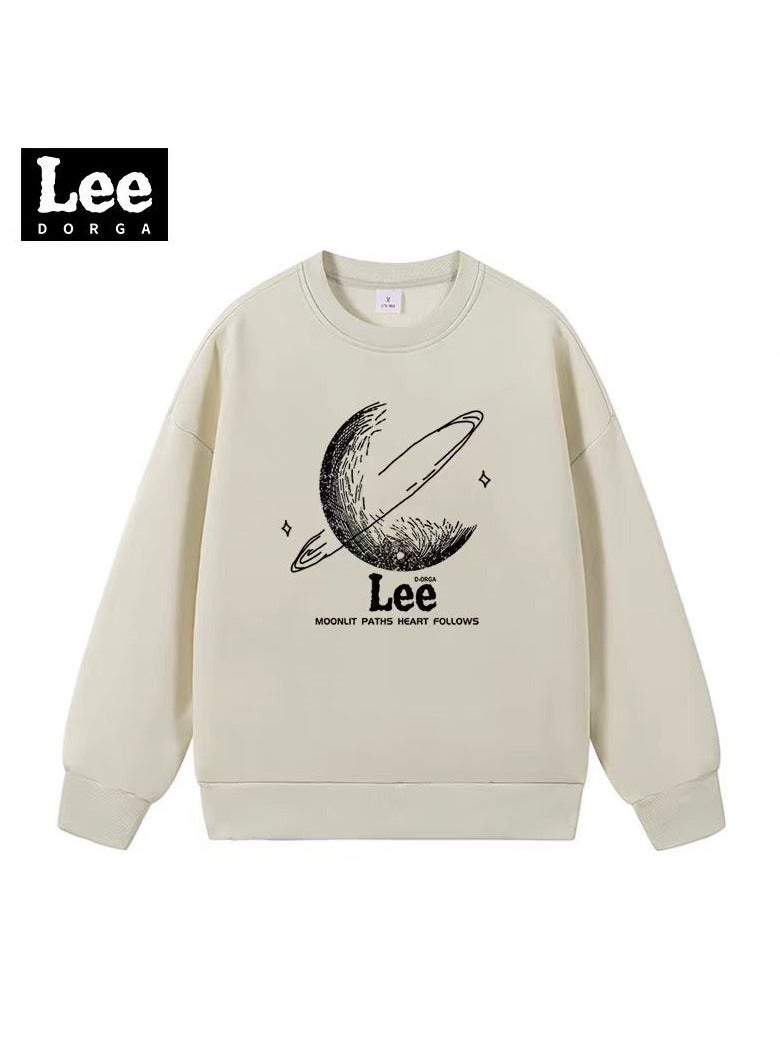 LEE Lee Brand Hoodie Loose Casual Round Neck Long Sleeved Hoodie 