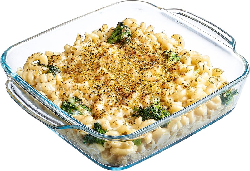 Simax Glass Roaster Dish Large Square Roaster Pan For Baking And Cooking Oven and Dishwasher Safe Cookware 15 Quart Casserole Oven Pan