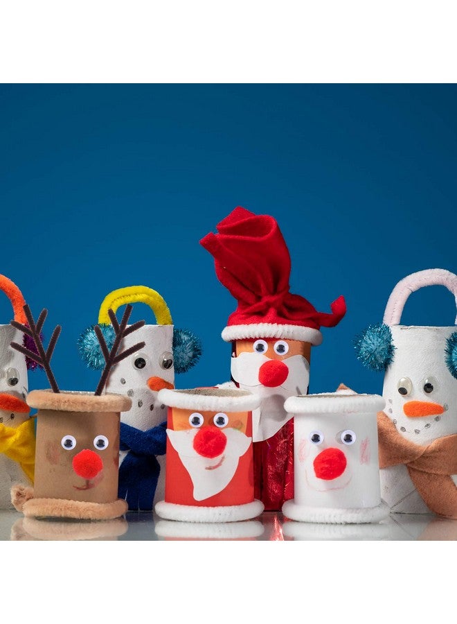 Tuparka 650 Pcs Christmas Reindeer Diy Craft Set, Including 70 Pcs Brown Pipe Cleaners Chenille, 320 Pcs Googly Eyes, 260 Pcs Red Pom Poms Pompoms Red Noses For Craft - Image 5