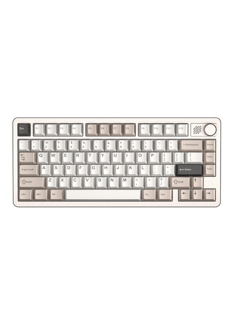 F75 Wireless Aluminum Mechanical Keyboard, Tri-Mode BT5.0/2.4GHz/USB-C Hot Swappable Custom Keyboard, Gasket Structure, RGB Backlit Gaming Keyboard for PC/Tablet/PS/Xbox, Dawn Gold