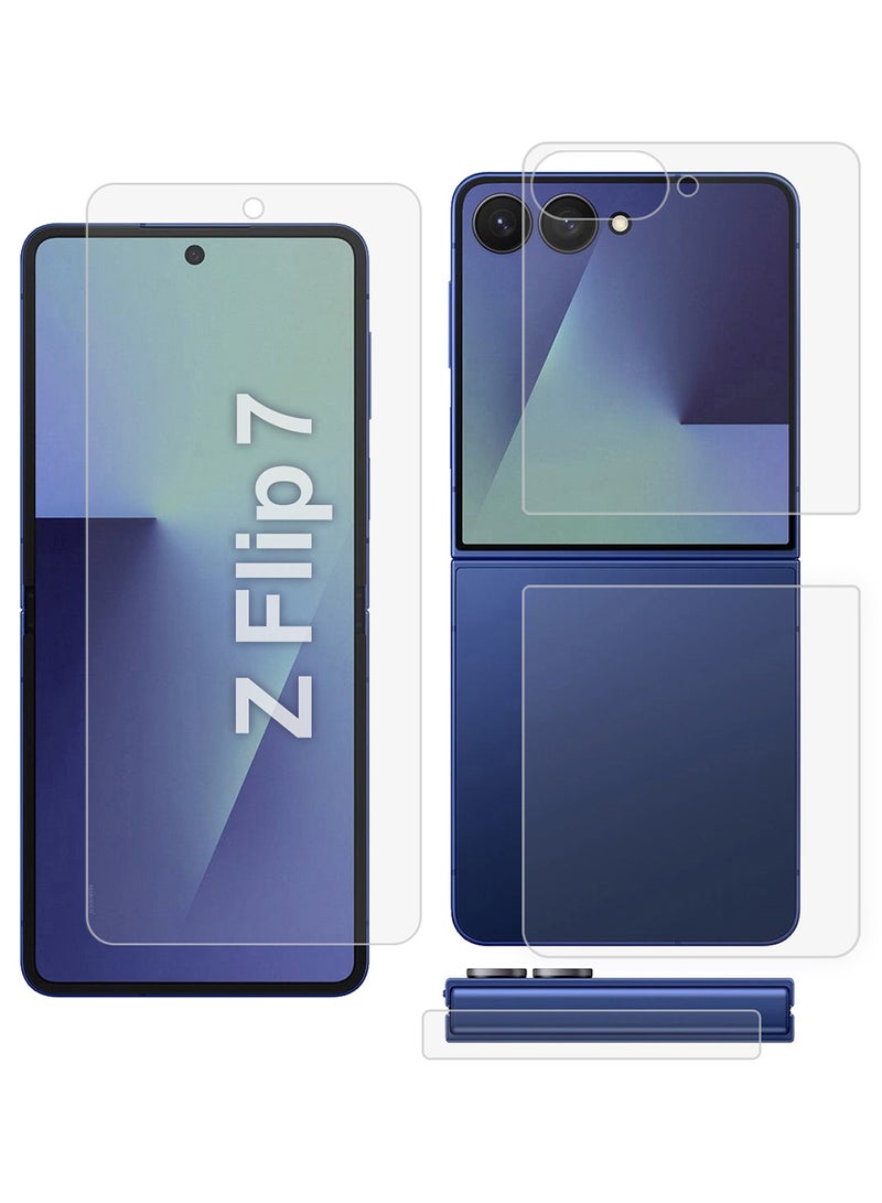 YJS 2Packs Dual Guard Ceramic Screen Protector For Samsung Galaxy Z Flip 7 – Full Inner And Outer Display Protection Clear-2 - Image 2