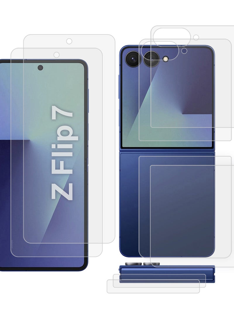 YJS 2Packs Dual Guard Ceramic Screen Protector For Samsung Galaxy Z Flip 7 – Full Inner And Outer Display Protection Clear-2 - Image 1