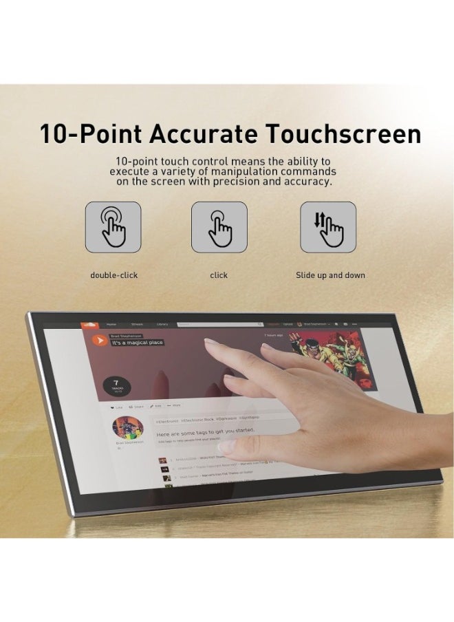 V2COM V2COM L2 Portable Touchscreen Laptop Screen Extender with Speaker, 13" IPS 60Hz Screen  - Image 2