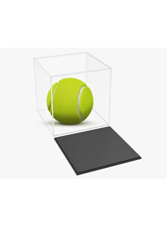 TPGP Clear Acrylic Display Case With Matte Black Base, Preassembled Dust-Proof Showcase, Single-Piece Clear Box For Collectibles (4X4X4 Inch) - Image 5