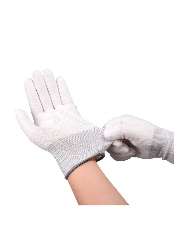 Ehdis قفازات عمل من النايلون البيضاء EHDIS لفائف الفينيل / 6 أزواج - Image 5