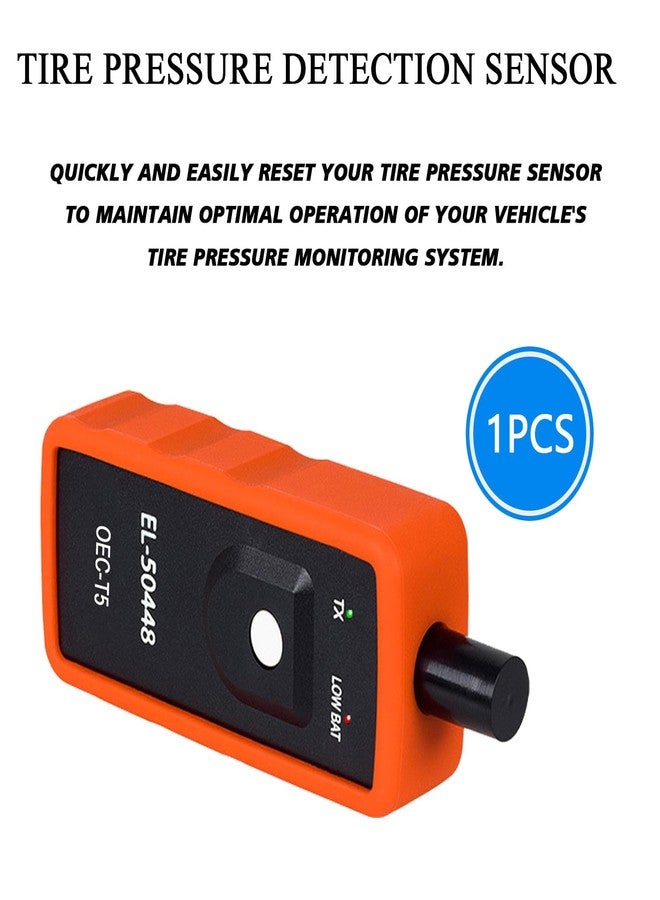 Beypovk TPMS Relearn Tool for GM Tire Sensor, EL-50448 TPMS System Programming Training Tool, Automotive Tire Pressure Monitor System Sensor Activation Reset Tool OEC-T5 (Orange) - Image 3