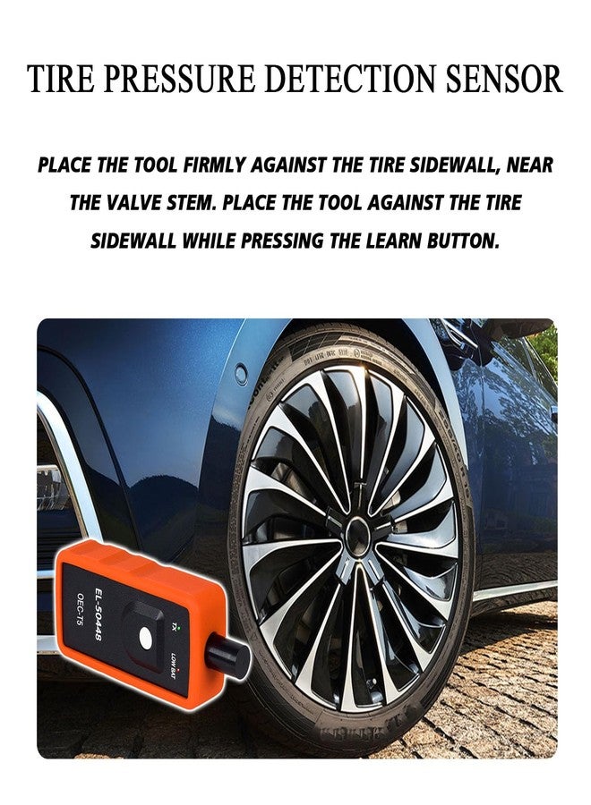 Beypovk TPMS Relearn Tool for GM Tire Sensor, EL-50448 TPMS System Programming Training Tool, Automotive Tire Pressure Monitor System Sensor Activation Reset Tool OEC-T5 (Orange) - Image 4