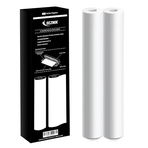 Seznik A4 Thermal Paper Roll, 210 x Φ30mm, 2 Rolls, 8 Inch Paper for Portable Thermal Printer - Image 1