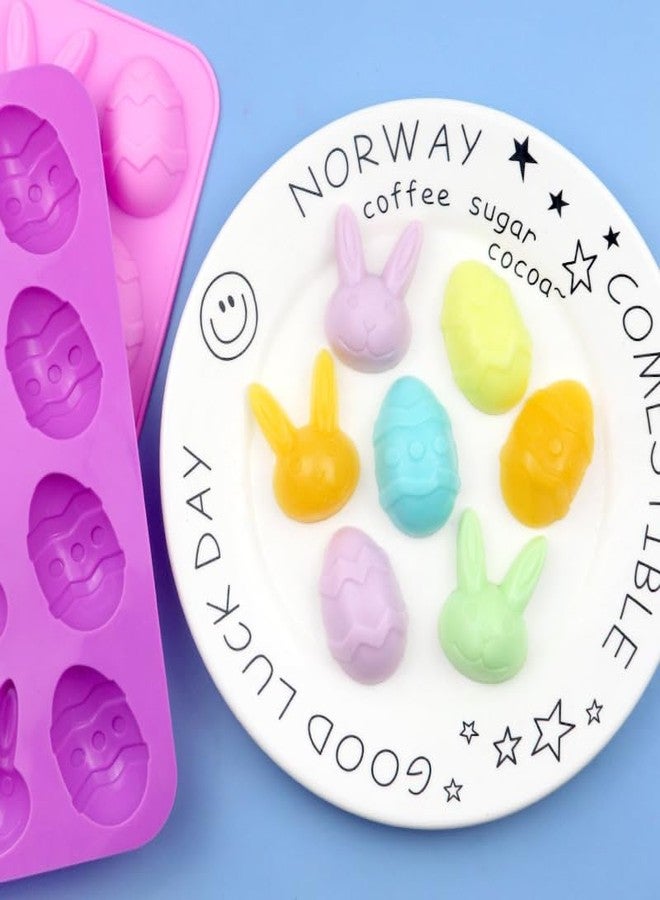 Foaryoer Easter Silicone Molds Chocolate Mold Food Grade Non-Stick Egg Molds Bunny Silicone Candy Molds for Baking Jelly Cake Making Supplies - Image 5