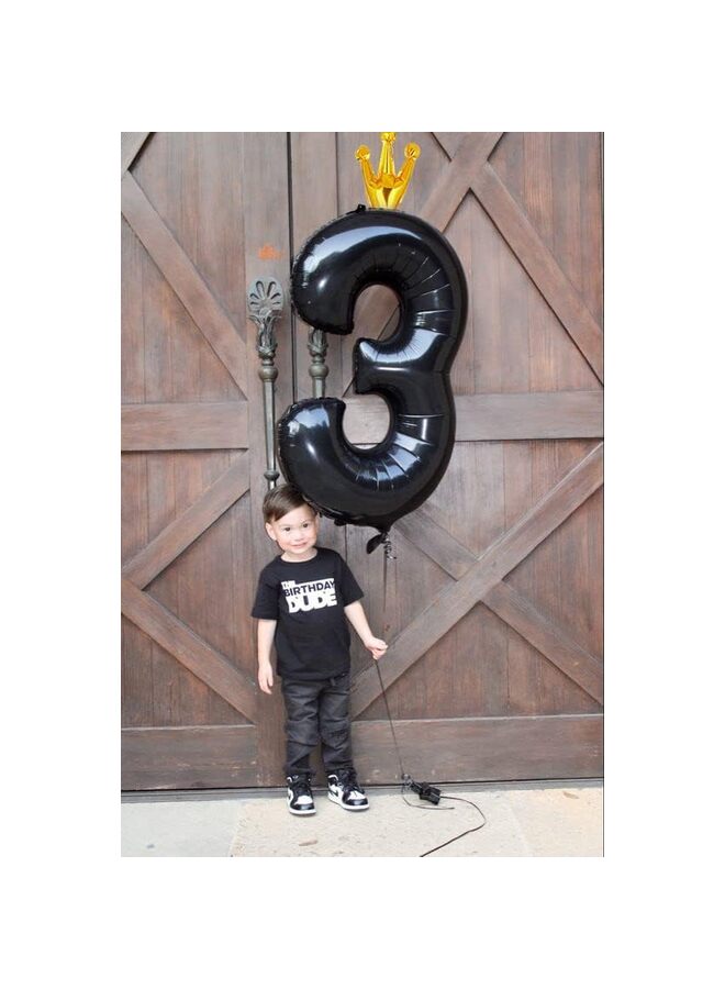 بالون رقمي أسود من رقائق معدنية مقاس 40 بوصة، أرقام مايلر كبيرة لتزيين حفلات أعياد الميلاد والذكرى السنوية والتقاعد (0، 10، 20، 30، 40، 50، 60، 100)، خالٍ من الهيليوم (3) - Image 4