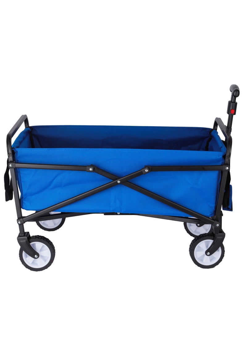 Royalford - Collapsible Beach Cart- RF11706| 68 KG Maximum Capacity, Multi-Purpose Utility Beach Cart With Handles, Pockets And Wheels| Durable, Portable And Stylish Polyester Cart With Steel Handle Construction| - Image 1