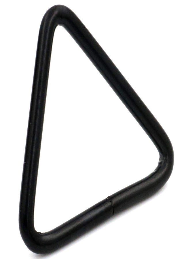 BIKICOCO 1-1/2'' Metal Triangle Ring Buckle Connectors Round Edge Webbing Bag Clasp Handbag Strap Making Hardware, Black - Pack of 20 - Image 3