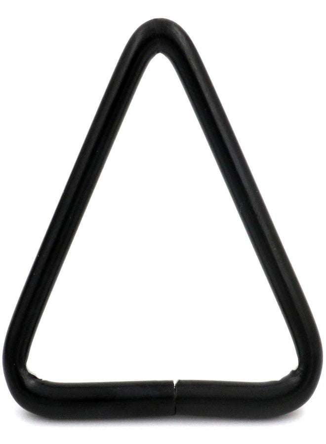 BIKICOCO 1-1/2'' Metal Triangle Ring Buckle Connectors Round Edge Webbing Bag Clasp Handbag Strap Making Hardware, Black - Pack of 20 - Image 2