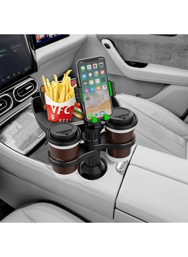 Car cup holder with holder Mobile & a detachable rotating food tray in addition to 2 small cup slots and a large cup slot /CUP-B06 - Image 5