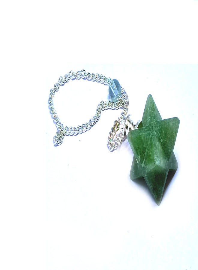 ASTROGHAR Astorgar Natural Green Aventurine Markaba Star Pendulum Dowser لعلاج الريكي والشاكرا - Image 2