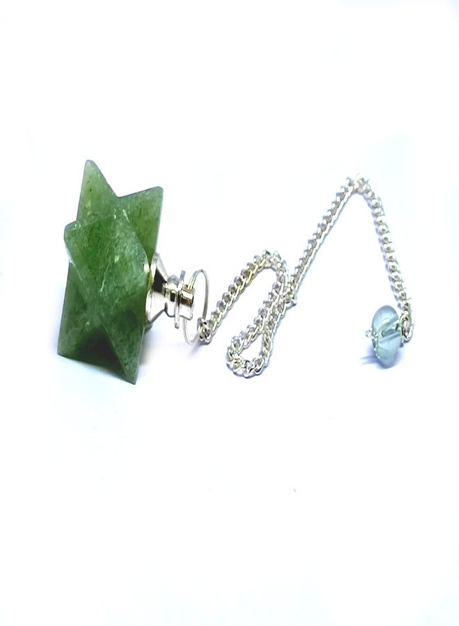 ASTROGHAR Astorgar Natural Green Aventurine Markaba Star Pendulum Dowser لعلاج الريكي والشاكرا - Image 1