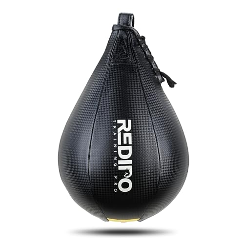 Redipo Boxing Speed Bag - PU Leather Speed Punching Ball - Heavy Duty Hanging Swivel Ball for Gym & MMA Muay Thai Sports Fitness - Punching Dodge Striking Speed Reflex Ball - Image 1