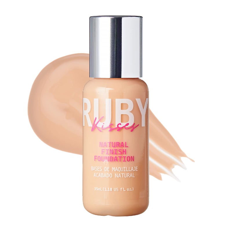 Ruby Kisses Liquid Foundation Medium Coverage, Lightweight, Natural Finish, Face Makeup for All Skin Type, Korean Makeup (Classic Ivory) - Image 1