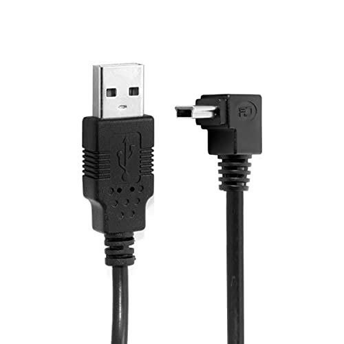 chenyang Mini USB Cable USB 2.0 Male to Mini USB 5 Pin Male 90 Degree Down Angled Charging Data Transfer Extension Cable 0.5M - Image 1
