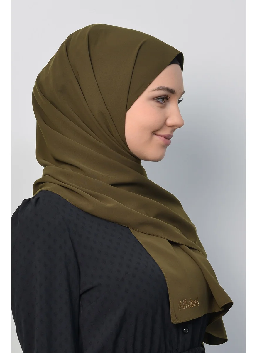 التوبة Medina Silk Plain Hijab Shawl-Khaki
