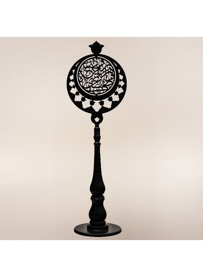 Homez Metal Ramadan Decorative With An Ornate Arabic Design, Black 80*20*25Cm - Image 1