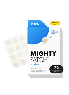 Mighty Patch Mighty Patch™ Invisible+ Patch - The Barely-There Daytime Hydrocolloid Acne Pimple Patch for Covering Zits and Blemishes, Tapered Edges Designed to Blend Into Skin (72ct)  - Image 1