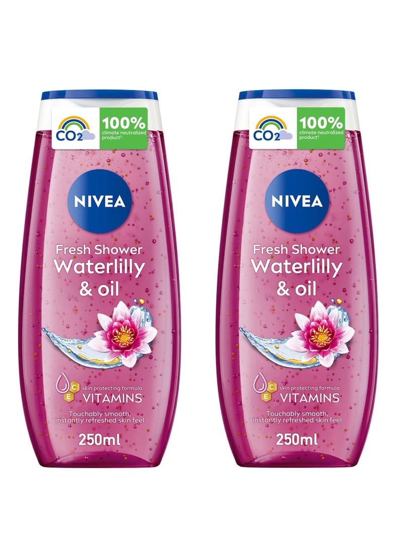 Nivea Waterlily & Oil Fresh Shower Gel Value Pack 2 x 250 ml