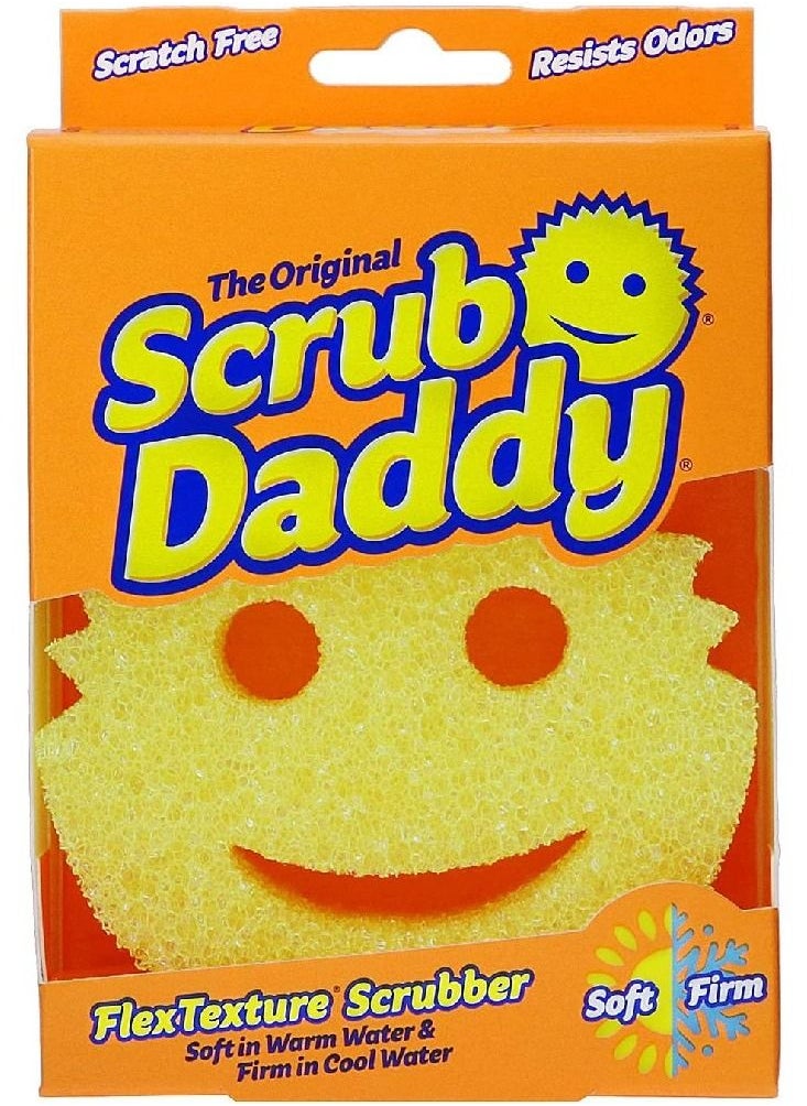Scrub Daddy - Flex texture Sponge, Soft in Warm Water, Firm in Cold, Deep Cleaning, Dishwasher Safe, Multi-use, Scratch Free, Odor Resistant, Functional, Ergonomic- 1 Count - Image 1