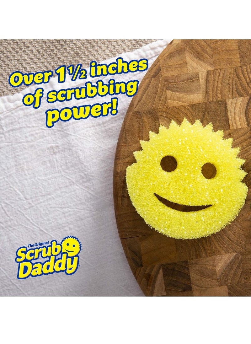 Scrub Daddy - Flex texture Sponge, Soft in Warm Water, Firm in Cold, Deep Cleaning, Dishwasher Safe, Multi-use, Scratch Free, Odor Resistant, Functional, Ergonomic- 1 Count - Image 1