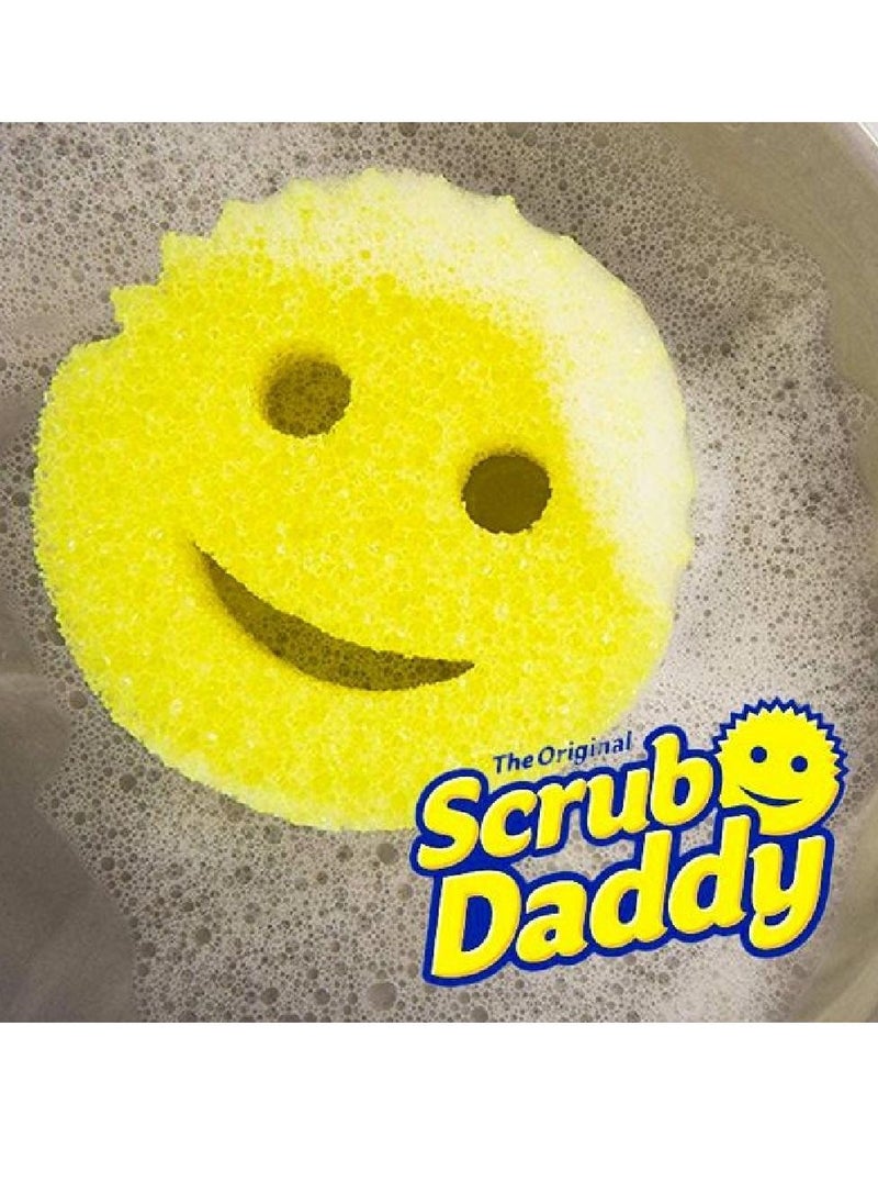 Scrub Daddy - Flex texture Sponge, Soft in Warm Water, Firm in Cold, Deep Cleaning, Dishwasher Safe, Multi-use, Scratch Free, Odor Resistant, Functional, Ergonomic- 1 Count - Image 1