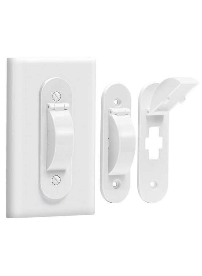 CLYMENE Wall Switch Guard, Child Proof Light Switch Cover Guard | Toggle Style | Light Switch Protection | Keep Toggle Switch In On Or Off Position | 2 Pack, White - Image 1