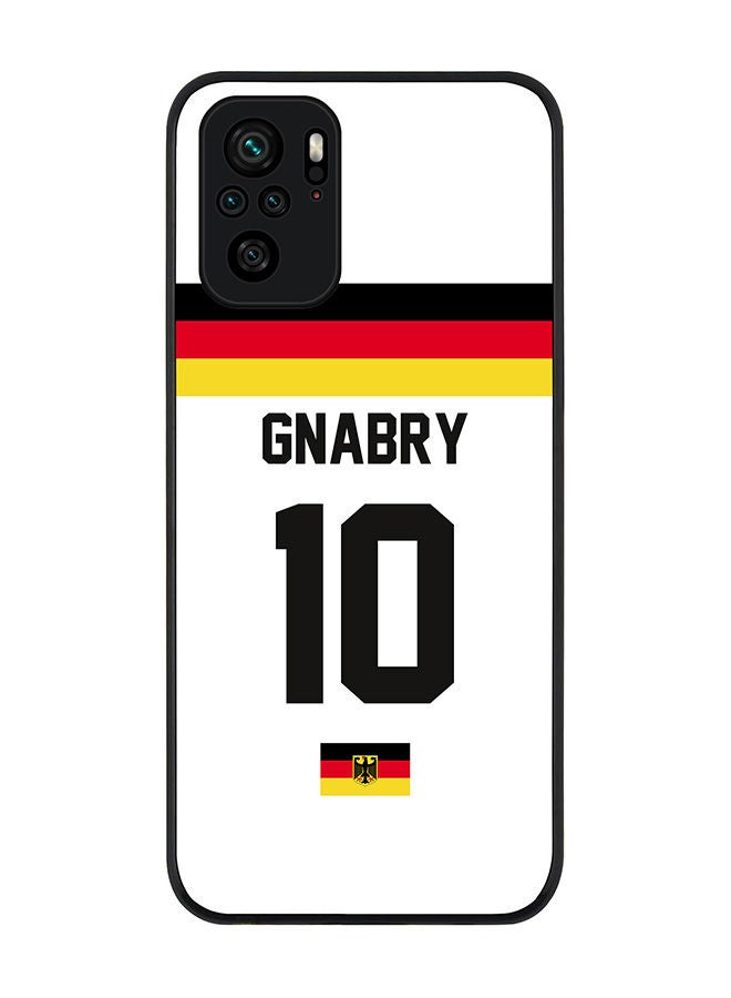 Stylizedd Rugged Black edge case for Redmi Note 10S/Redmi Note 10 4G Slim fit Soft Case Flexible Rubber Edges Anti Drop TPU Gel Thin Cover - Football Team - Germany Player Name - Gnabry - Image 1