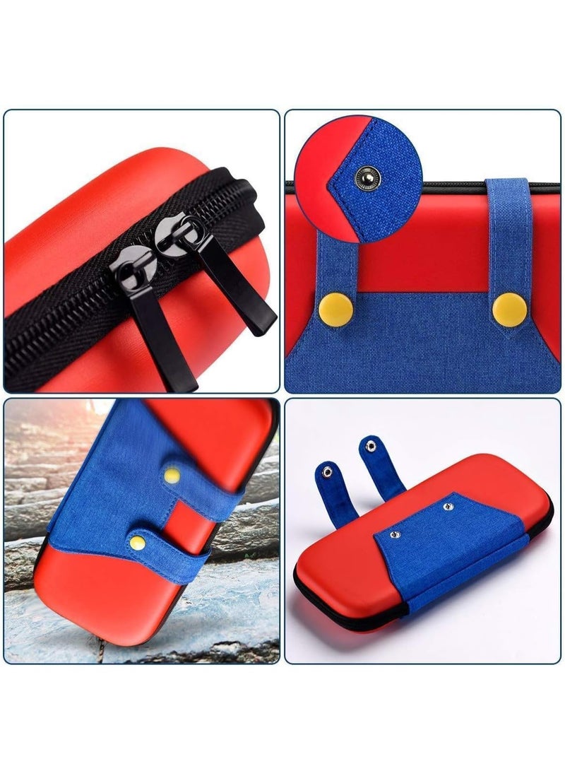 Cute Carrying Case for Nintendo Switch 2 - Protective Hard Shell Portable Travel Carrying Case Pouch for Switch 2 Console and Accessories (Red Blue) - Image 3