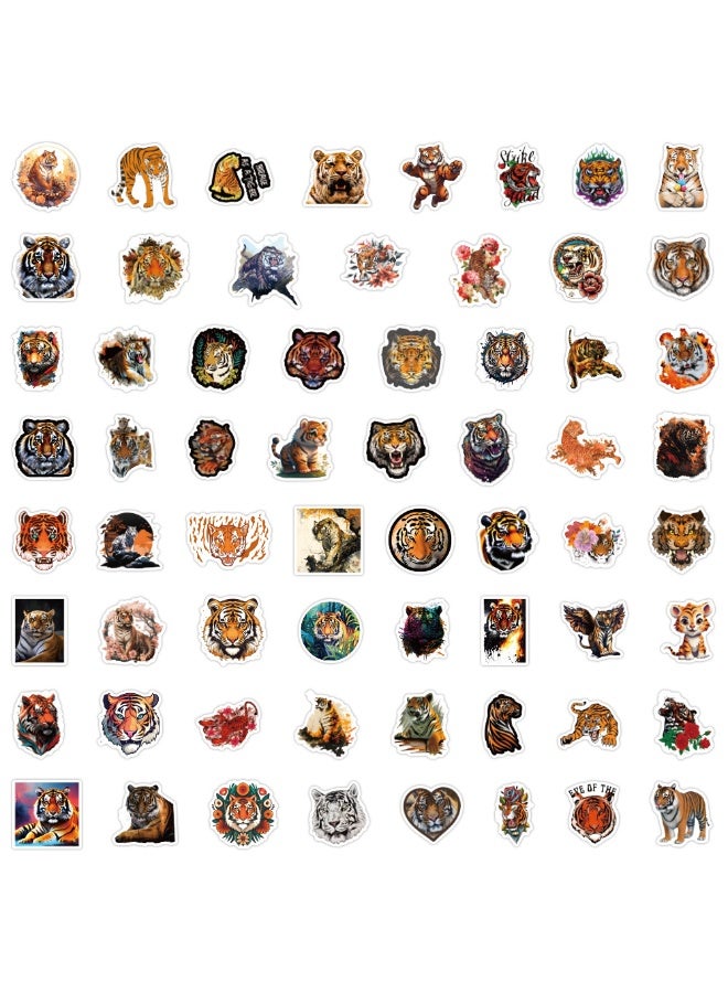 NIBEMINENT 120 Pcs Cartoon Tiger Deco Kit Waterproof Stickers, High Definition Printing Bright Colors, Suitable for Laptop Skateboard Luggage Water Bottle Guitar DIY - Image 3