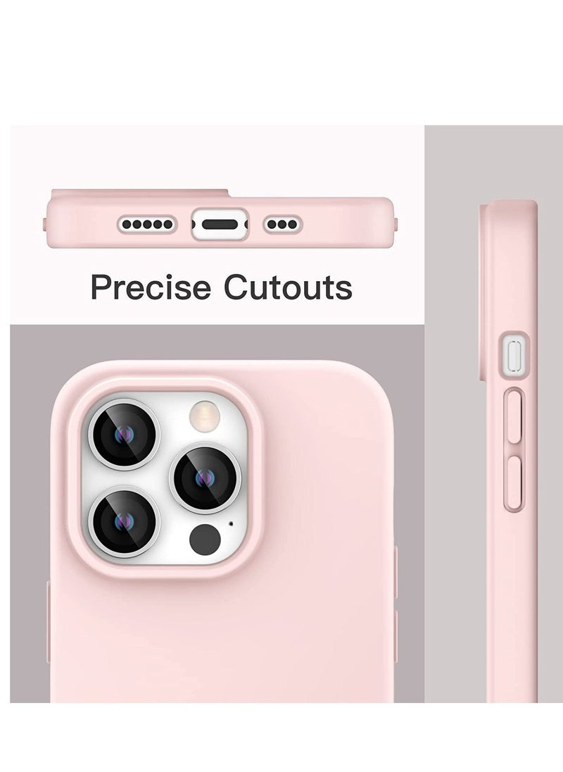 Raxoom Silicone Case for iPhone 14 Pro Max 6.7-inch, Silky-Soft Touch Full-Body Protective Phone Case, Shockproof Cover with Microfiber Lining (Pink) - Image 3