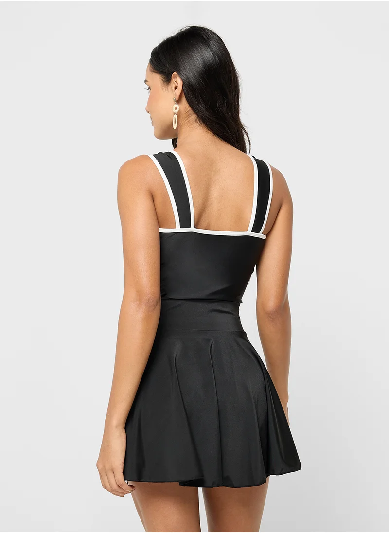 ELLA One Piece Swimsuit With Overskirt
