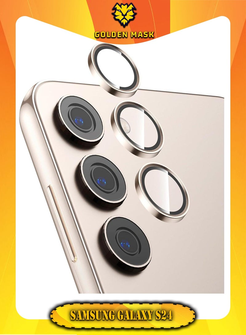 GOLDEN MASK GOLDEN MASK For Samsung Galaxy S24 Screnn Camera Lens Glass (Gold)