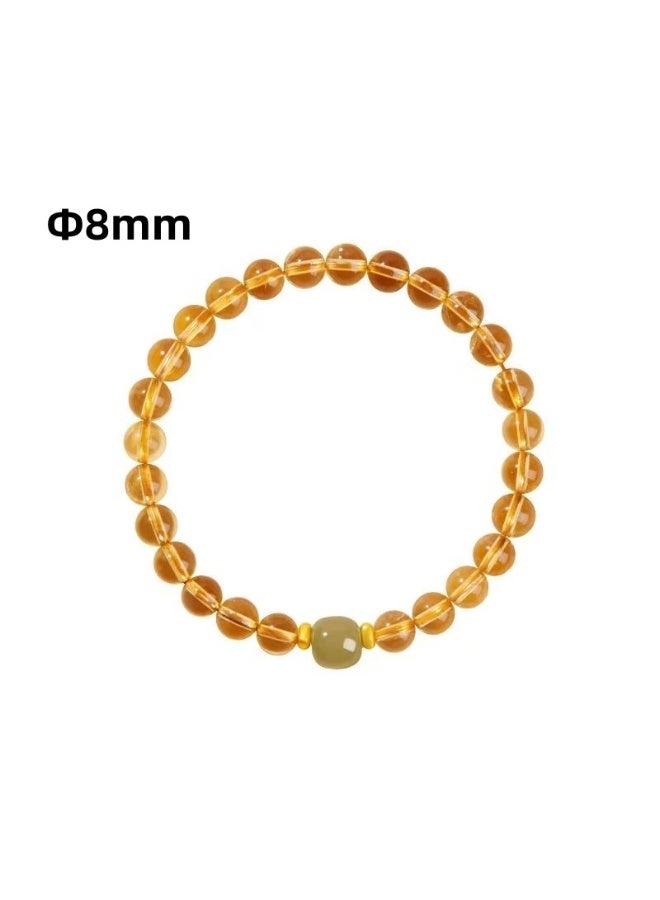 سوار السترين الطبيعي 8mm مع الياقوت الأخضر يمثل الثروة والحظ الجيد والسلام ؛ سوار الطاقة لكل من الأولاد والبنات هو هدية عيد الميلاد المثالية للعائلة والأصدقاء. - Image 1