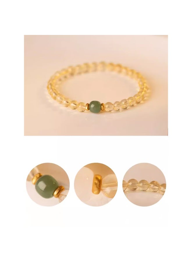 سوار السترين الطبيعي 8mm مع الياقوت الأخضر يمثل الثروة والحظ الجيد والسلام ؛ سوار الطاقة لكل من الأولاد والبنات هو هدية عيد الميلاد المثالية للعائلة والأصدقاء. - Image 4
