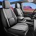 DuDuWang Custom Fit Chevy Silverado GMC Sierra 1500 20072026 25003500 HD Crew Cab Faux Leather Front Seat Covers 2 Pack Waterproof Breathable Car Seat Protector for TruckBlackGrey - Image 2