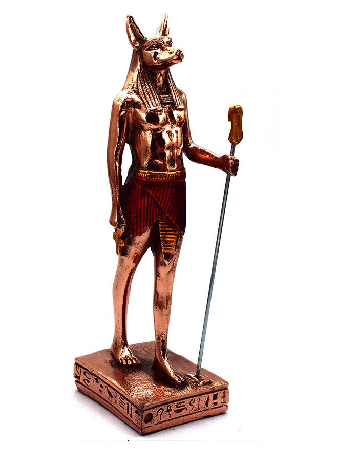 immatgar pharaonic Decorative Egyptian Long Anubis Statue ancient Egyptian souvenirs gifts handmade Home decor Sculptures (Copper - 20 CM Long)