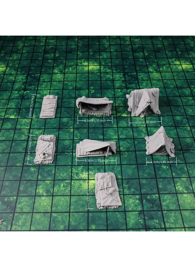 D&D Camp Terrain Building Set for RPG Dungeons and Dragons 28mm Miniature Accessories - Image 2