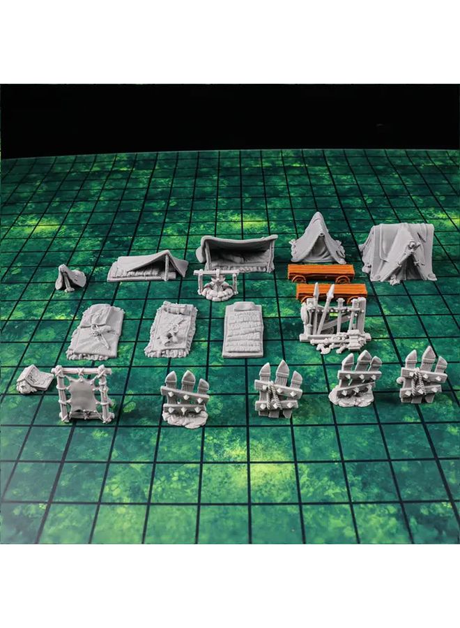 D&D Camp Terrain Building Set for RPG Dungeons and Dragons 28mm Miniature Accessories - Image 5