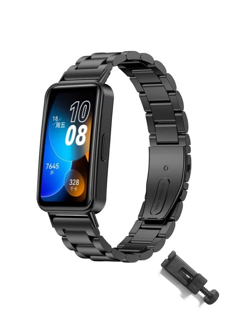 Suitable For Huawei Band 8/9 Universal Three Bead Metal Watch Strap - Image 1