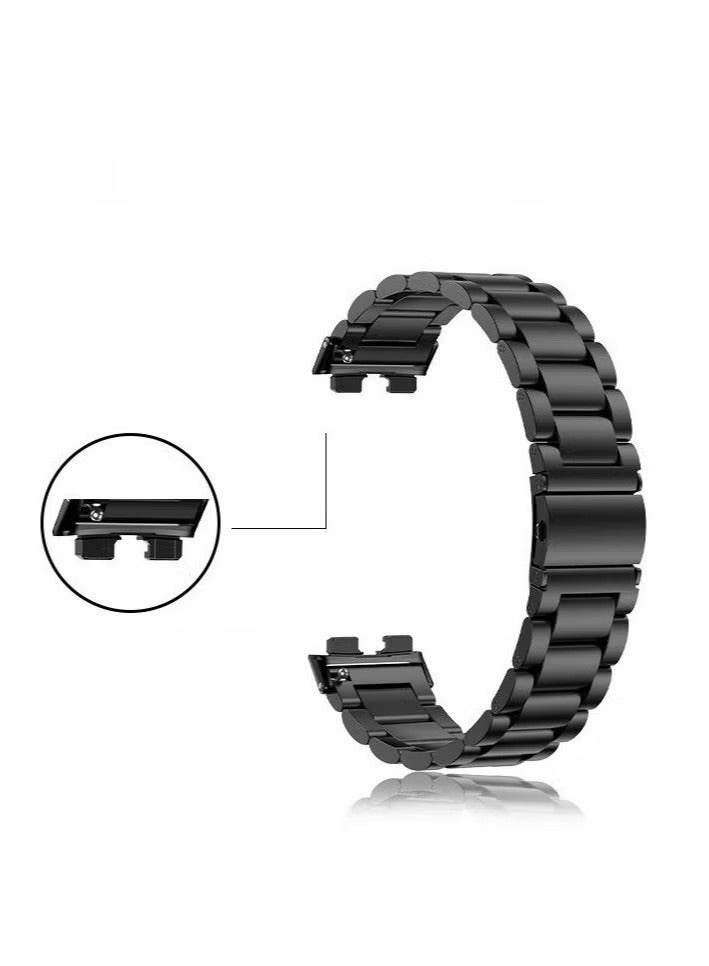 Suitable For Huawei Band 8/9 Universal Three Bead Metal Watch Strap - Image 2
