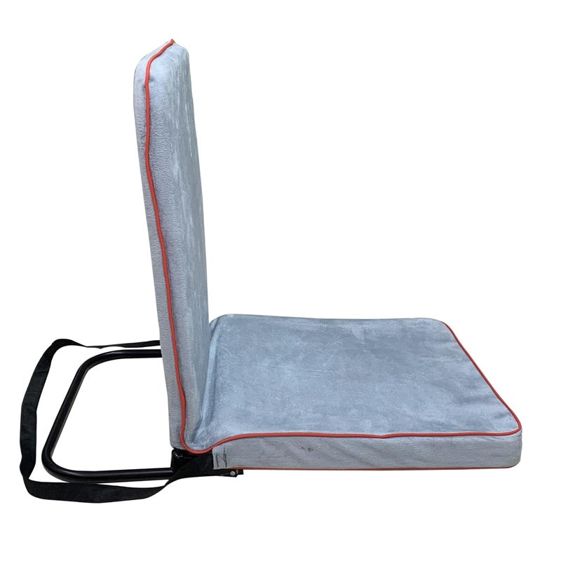 Kawachi Folding Relaxing Buddha Yoga Meditation Chair Back Support Reading Floor Chair i113Grey 1 Pcs - Image 4