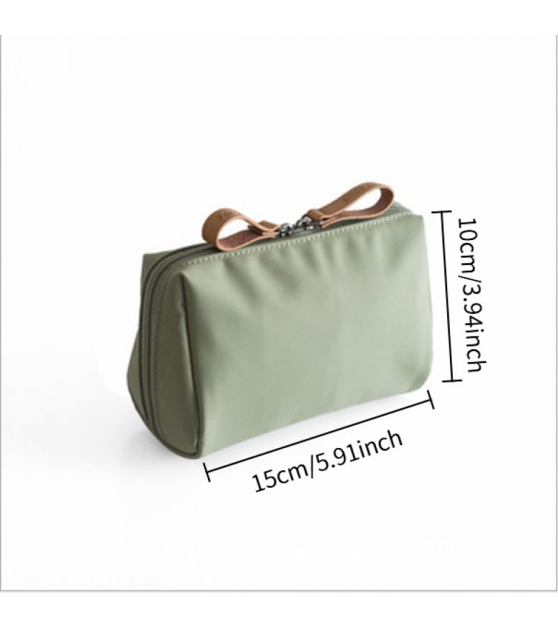 Smoke Pink Large Capacity Cosmetic Travel Pouch With Multiple Compartments - Image 2