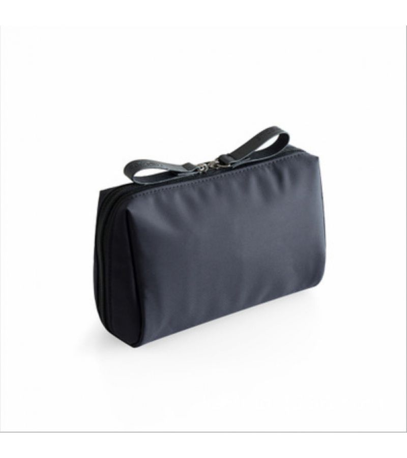 Smoke Pink Large Capacity Cosmetic Travel Pouch With Multiple Compartments - Image 3